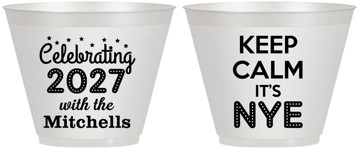 Custom New Years 9 oz Wine Frosted Cups - 2027 Nye | 170025