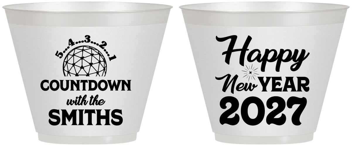 Custom New Years 9 oz Wine Frosted Cups - 2027 Countdown | 170026