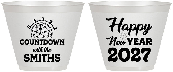 Custom New Years 9 oz Wine Frosted Cups - 2027 Countdown | 170026