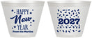 Custom New Years 9 oz Wine Frosted Cups - 2027 Confetti | 170027