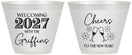 Custom New Years 9 oz Wine Frosted Cups - 2027 Cheers | 170029