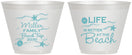 Custom Family Vacation 9 oz Wine Frosted Cups - Life Is Better At The Beach | 180001