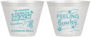 Custom Family Vacation 9 oz Wine Frosted Cups - Feeling Beachy | 180002