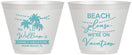 Custom Family Vacation 9 oz Wine Frosted Cups - Beach Please | 180004