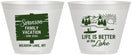 Custom Family Vacation 9 oz Wine Frosted Cups - Life Is Better At The Lake | 180010