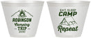 Custom Family Vacation 9 oz Wine Frosted Cups - Eat Sleep Camp Repeat | 180014