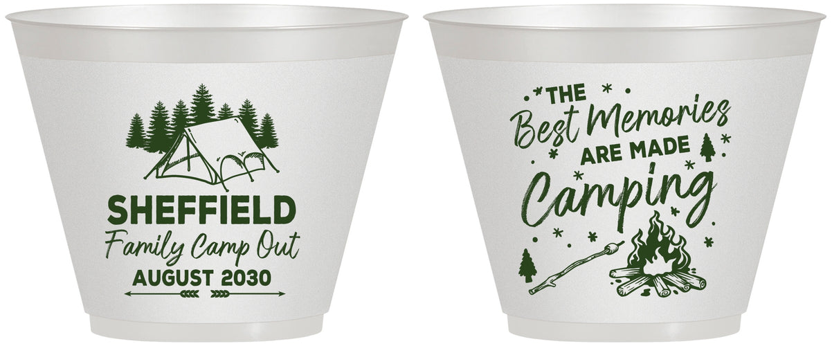 Custom Family Vacation 9 oz Wine Frosted Cups - Camping Park | 180015