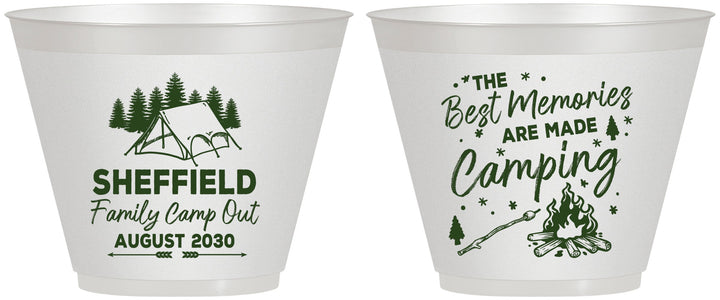Custom Family Vacation 9 oz Wine Frosted Cups - Camping Park | 180015