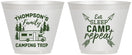 Custom Family Vacation 9 oz Wine Frosted Cups - Camping Trip | 180016