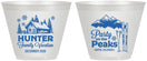 Custom Family Vacation 9 oz Wine Frosted Cups - Ski Trip Peaks | 180020