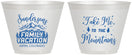 Custom Family Vacation 9 oz Wine Frosted Cups - Ski Trip Peaks | 180023