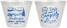 Custom Family Vacation 9 oz Wine Frosted Cups - Camping Trip | 180025