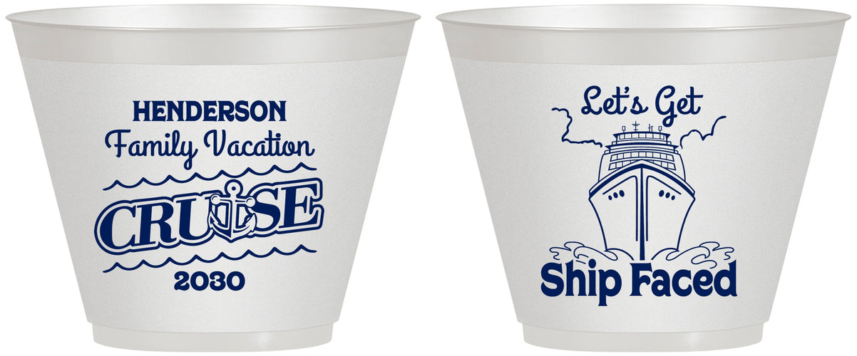 Custom Family Vacation 9 oz Wine Frosted Cups - Cruise | 180038