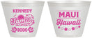 Custom Family Vacation 9 oz Wine Frosted Cups - Hawaii | 180040