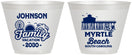 Custom Family Vacation 9 oz Wine Frosted Cups - Myrtle Beach | 180045