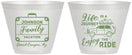 Custom Family Vacation 9 oz Wine Frosted Cups - Road Trip Car | 180051