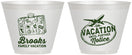 Custom Family Vacation 9 oz Wine Frosted Cups - Road Trip Plane | 180052
