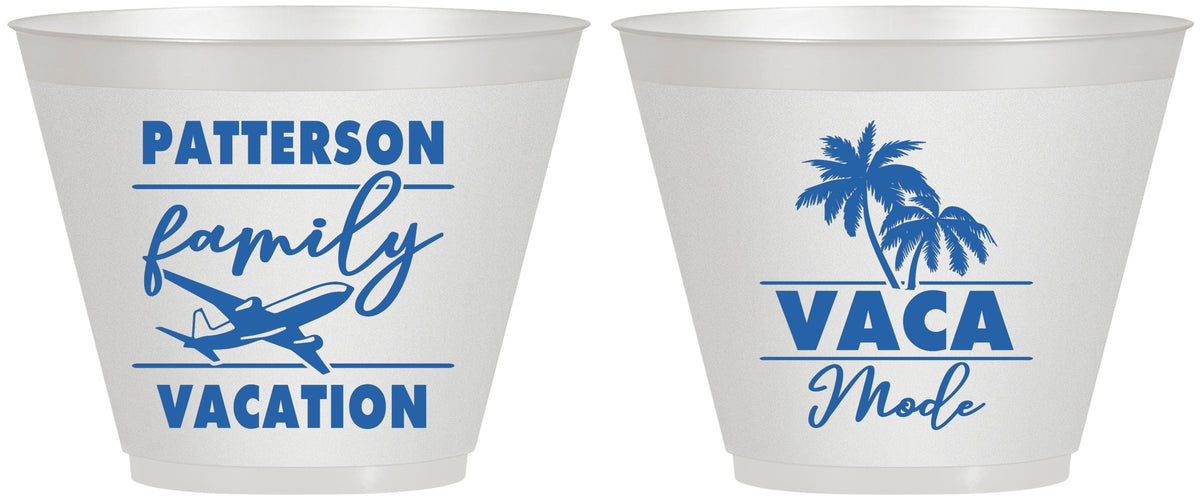 Custom Family Vacation 9 oz Wine Frosted Cups - Vaca Mode Trip | 180054