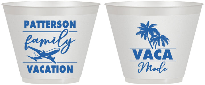 Custom Family Vacation 9 oz Wine Frosted Cups - Vaca Mode Trip | 180054