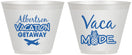 Custom Family Vacation 9 oz Wine Frosted Cups - Vacay Vibes Trip | 180055