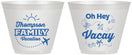 Custom Family Vacation 9 oz Wine Frosted Cups - Beach | 180056