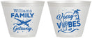 Custom Family Vacation 9 oz Wine Frosted Cups - Life Is Good At The Beach | 180058