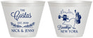 Custom Wedding 9 oz Wine Frosted Cups - New  York | 181