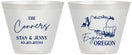 Custom Wedding 9 oz Wine Frosted Cups - Oregon | 186