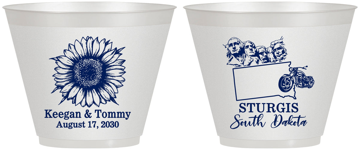 Custom Wedding 9 oz Wine Frosted Cups - South Dakota | 190