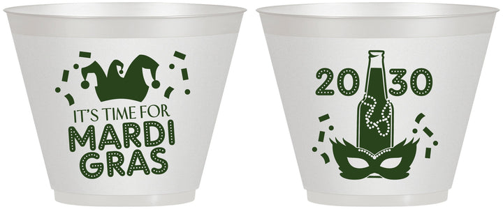 Custom Mardi Gras 9 oz Wine Frosted Cups - New Orleans | 190003