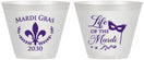 Custom Mardi Gras 9 oz Wine Frosted Cups - Life Of The Mardi | 190004