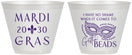 Custom Mardi Gras 9 oz Wine Frosted Cups - Nola New Orleans | 190006