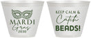 Custom Mardi Gras 9 oz Wine Frosted Cups - Beads Nola | 190007
