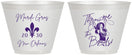 Custom Mardi Gras 9 oz Wine Frosted Cups - Throw Me The Beads | 190008