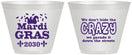Custom Mardi Gras 9 oz Wine Frosted Cups - Fleur De Lis | 190009