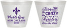 Custom Mardi Gras 9 oz Wine Frosted Cups - Fleur De Lis | 190013