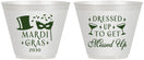 Custom Mardi Gras 9 oz Wine Frosted Cups - Fleur De Lis | 190015