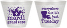 Custom Mardi Gras 9 oz Wine Frosted Cups - Nola New Orleans | 190016