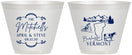 Custom Wedding 9 oz Wine Frosted Cups - Vermont | 194