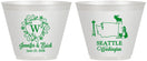 Custom Wedding 9 oz Wine Frosted Cups - Washington | 196