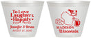 Custom Wedding 9 oz Wine Frosted Cups - Wisconsin | 198
