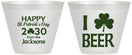 Custom St Patricks Day 9 oz Wine Frosted Cups - Clover Irish | 200003