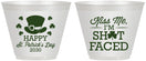 Custom St Patricks Day 9 oz Wine Frosted Cups - Leprechaun | 200009