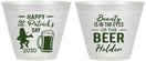 Custom St Patricks Day 9 oz Wine Frosted Cups - Leprechaun | 200019