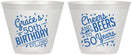 Custom Birthday 9 oz Wine Frosted Cups - Cheers Beers To 50 Years | 20003