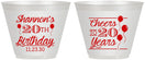 Custom Birthday 9 oz Wine Frosted Cups - Cheers To 20 Years | 20004