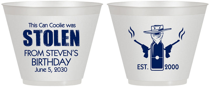 Custom Birthday 9 oz Wine Frosted Cups - 30th | 20007