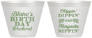 Custom Birthday 9 oz Wine Frosted Cups - Chippin Dippin Sippin | 20008
