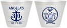 Custom Birthday 9 oz Wine Frosted Cups - 30th Nautical | 20010