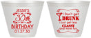 Custom Birthday 9 oz Wine Frosted Cups - Dirty 30 | 20011